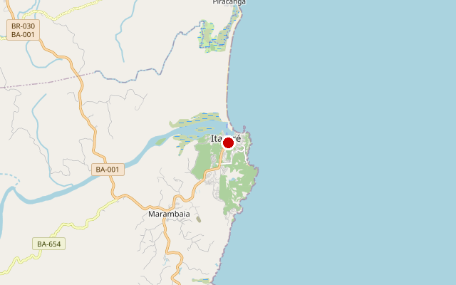 Kaart van Itacaré, BA