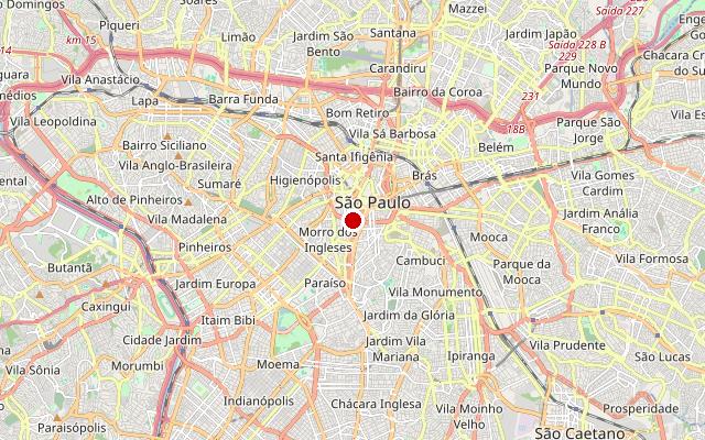 Kaart van São Paulo, SP