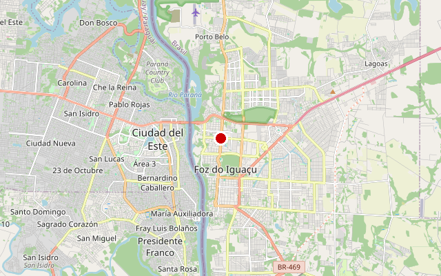 Kaart van Foz do Iguaçu, PR
