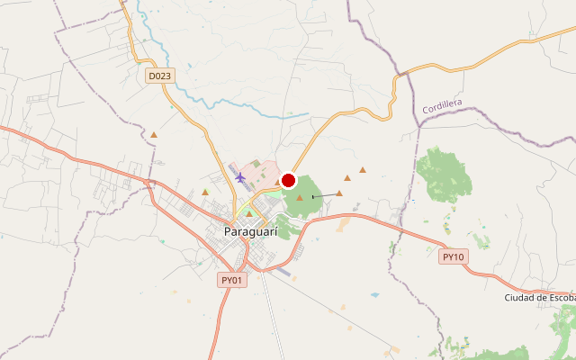 Kaart van Ruta Paraguari-Piribebuy, km66, Paraguarí, 090104