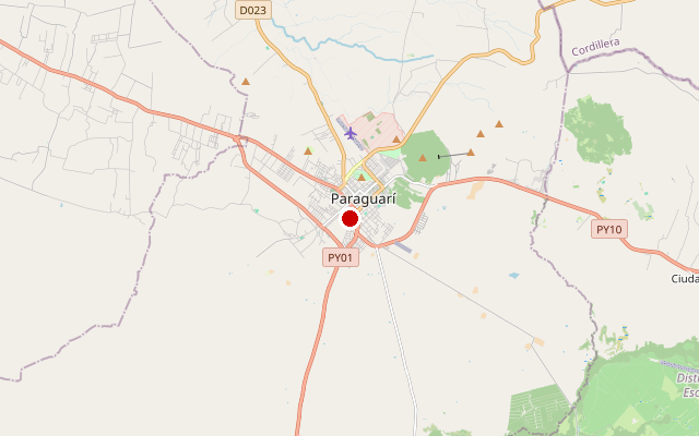 Kaart van Paraguari, Paraguarí Department