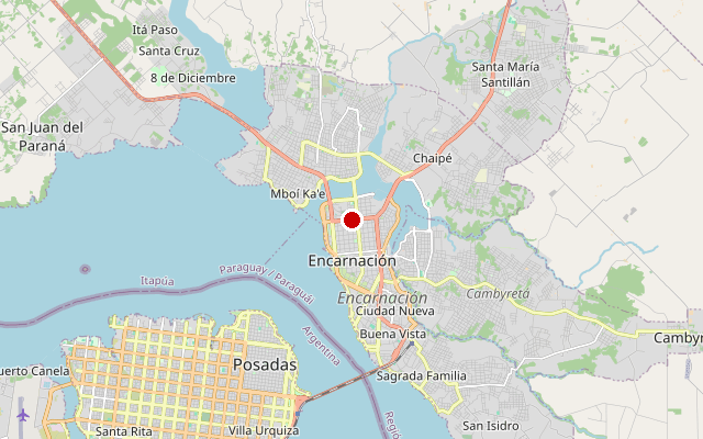 Kaart van Encarnacion, Itapúa Department