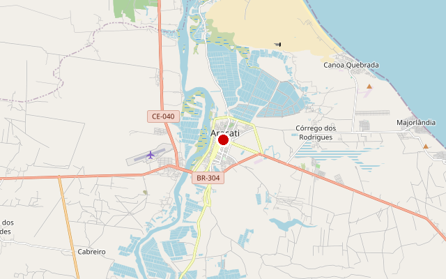 Kaart van Aracati, CE, 62800-000